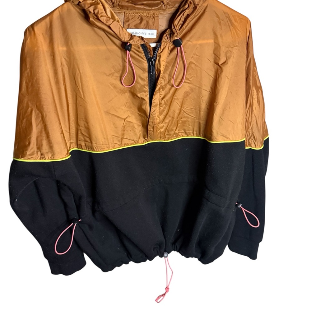 Urban Outfitters Tan Windbreaker with Pink Accents